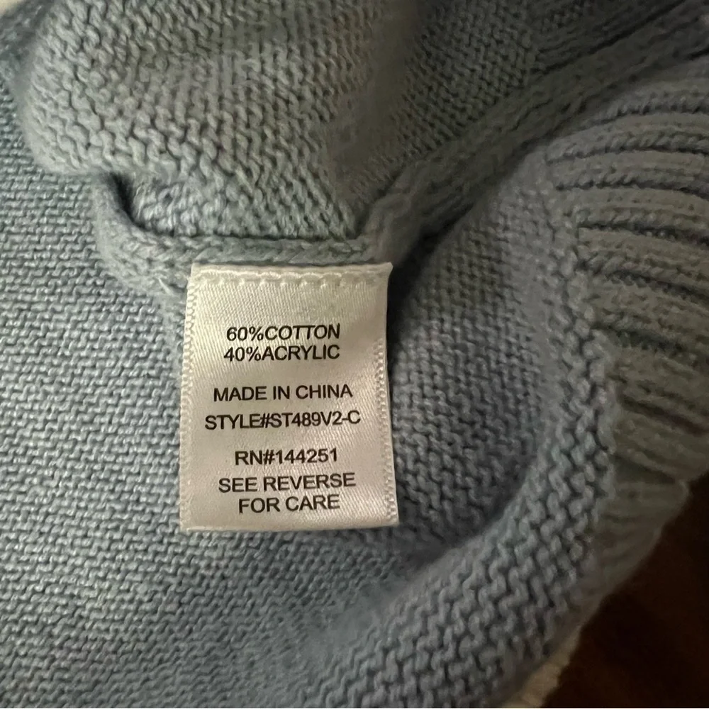 NWT Sincerely Jules Self Love Blue Cropped Knit Sweater size XS